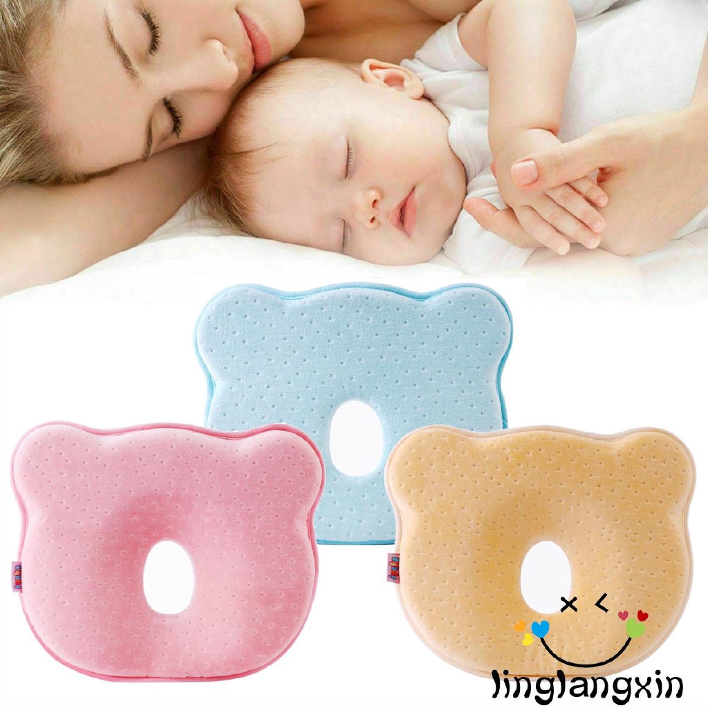 Gối cotton mềm cố định đầu khi ngủ chống lăn dành cho bé