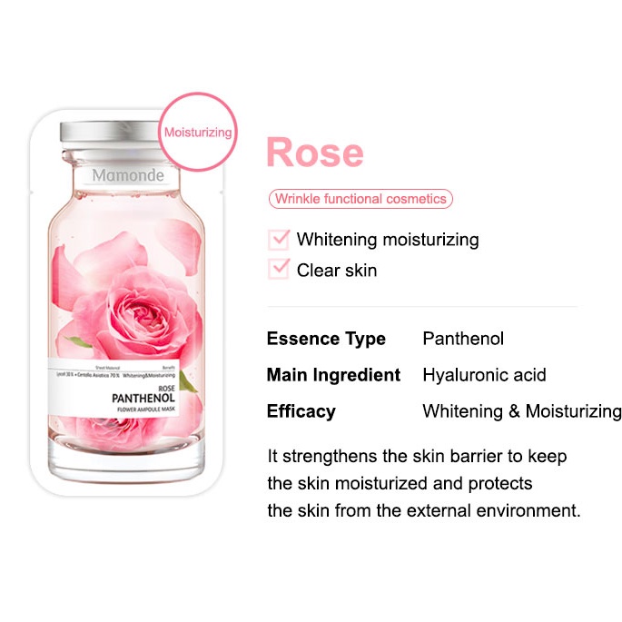 MBC Mặt nạ dưỡng ẩm và dưỡng trắng da Mamonde Rose