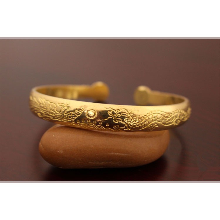 Vòng tay rồng và phượng vàng 24K cho nam và nữ không phai