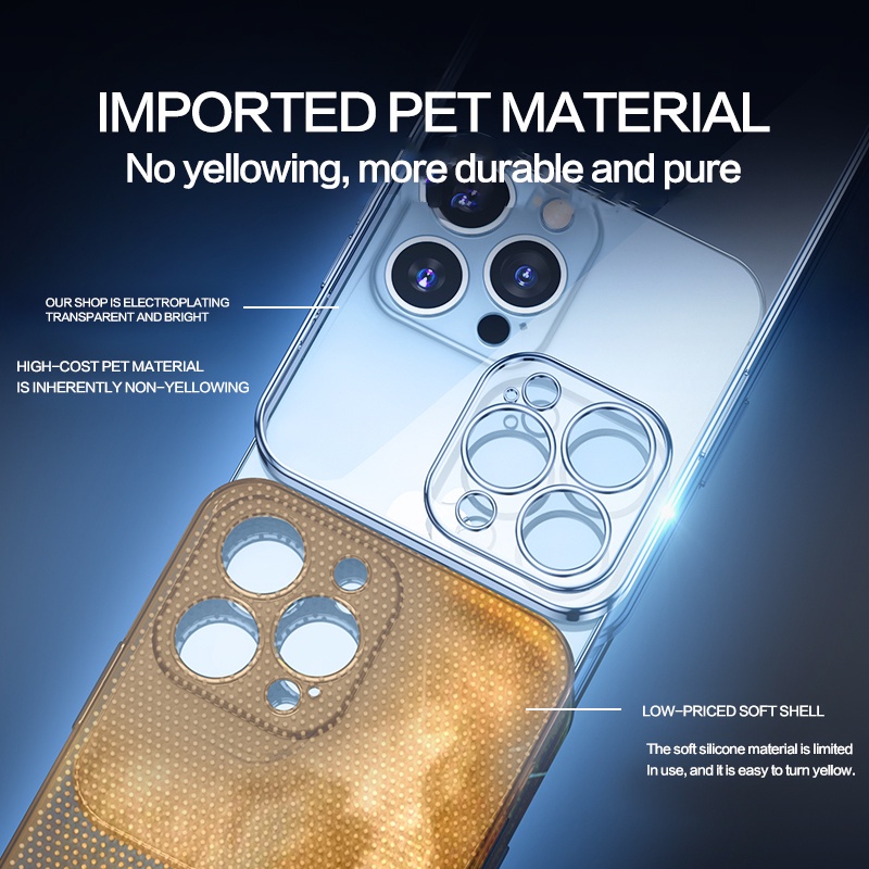 Ốp Điện Thoại Silicon Mềm Trong Suốt Viền Vuông Mạ Viền Sang  tương thích với iPhone 13 11 12 Pro Max X XR Xs Max 7 8 Plus