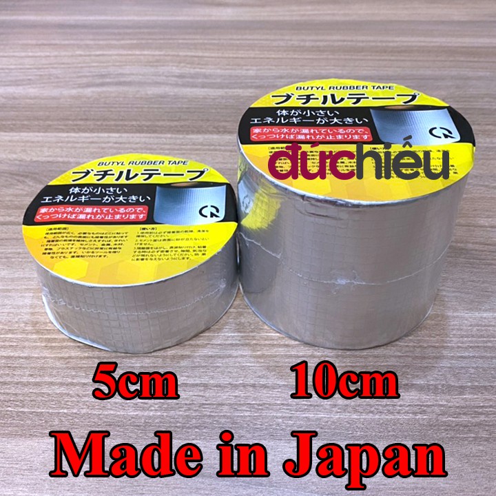 [ Made in Japan – hàng bao đẹp ] Băng keo dán chống thấm dột Nhật Bản 5m, dán tường, mái tôn, ống nước – Đức Hiếu Shop