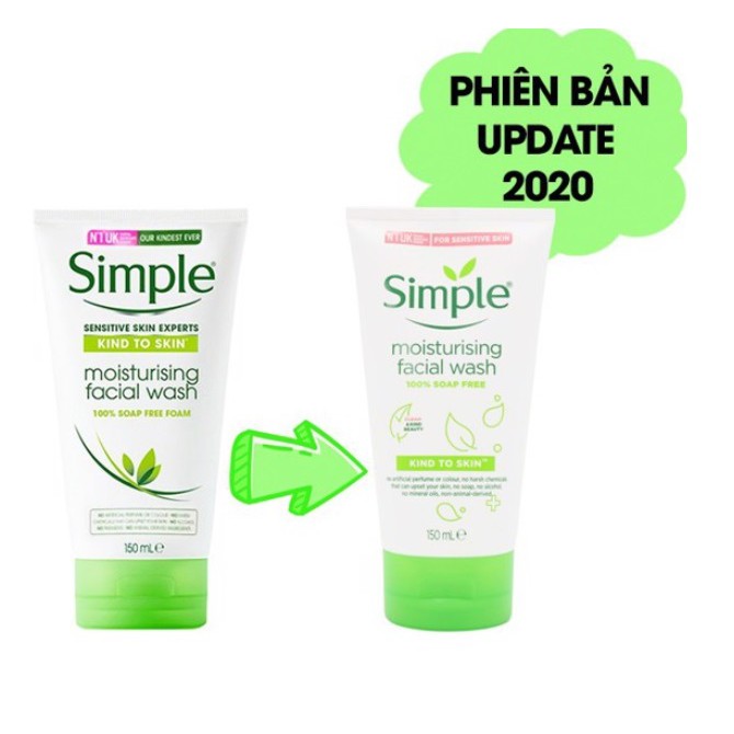 Sữa Rửa Mặt Cho Da Khô Simple Moisturising Facial Wash 150ml | BigBuy360 - bigbuy360.vn