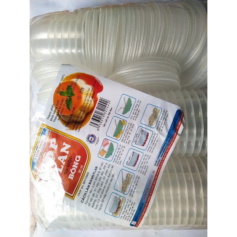 Bộ 20 hộp - Khuôn bánh flan - khuôn rau câu hình bông mai