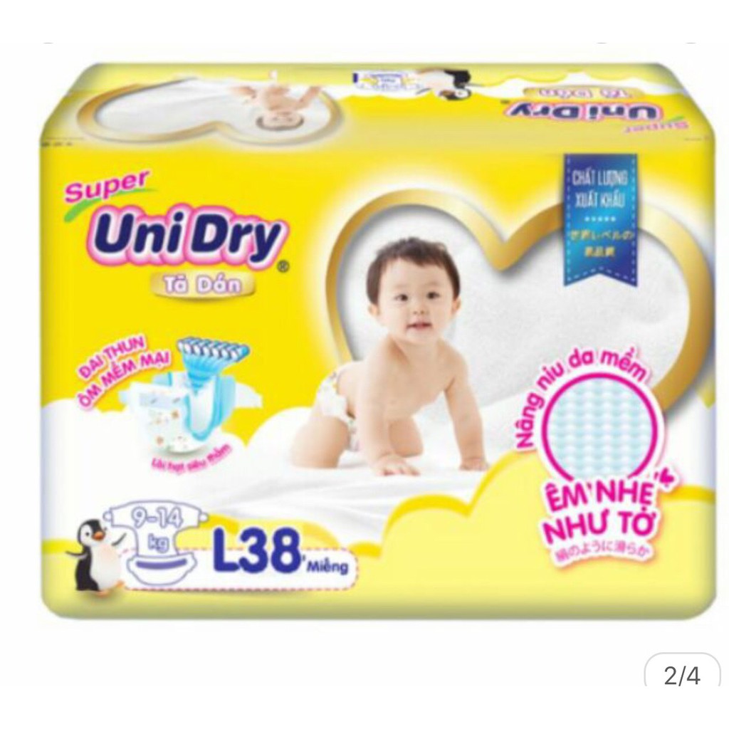 [TPHCM] Tã dán Unidry S48 M42 L38 XL34 miếng