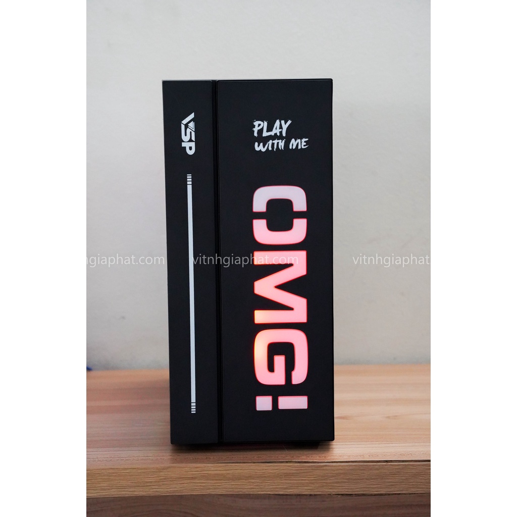 SIEU KHUYẾN MẠI  Vỏ Case Gaming VSP OMG-II ATX  - Đen, Xanh, Hồng