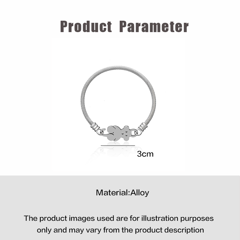 [Mã FAMAYFA giảm 10K đơn 50K] Vòng Tay Kim Loại Mặt Hình Gấu Xinh Xắn Cho Nữ | BigBuy360 - bigbuy360.vn