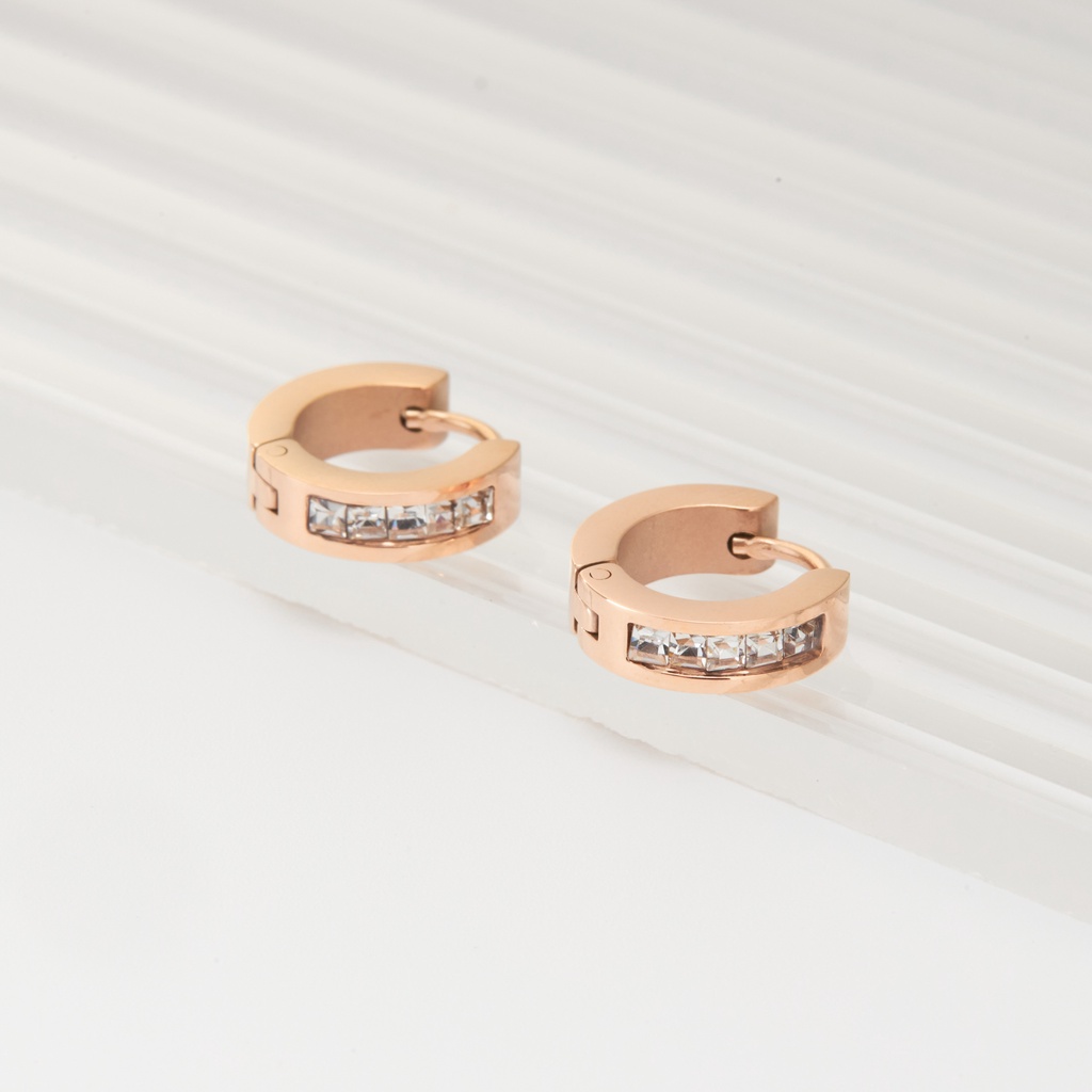Khuyên tai nữ CDE Diamond Buckle Earrings CDE3014RG