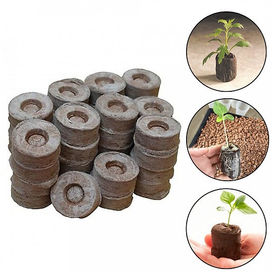 50 Viên Nén Xơ Dừa Ươm Hạt 100% Hữu Cơ - Tiện Dụng - Hiệu Quả Cao