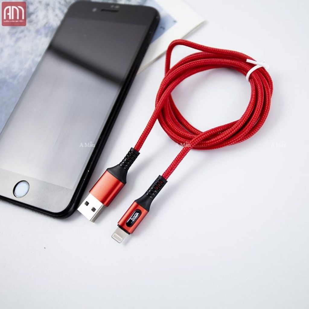 Dây sạc tự ngắt Hoco U79 1m2 chính hãng cáp sạc nhanh điện thoại iphone ipad samsung oppo xiaomi