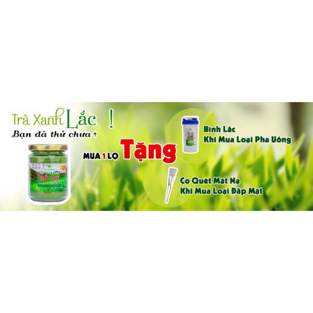 Bột Trà Xanh Trị Mụn 100 Gram hàng vnxk