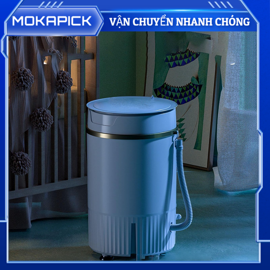 Máy Giặt Mini Bán Tự Động đa năng giặt được cả giày và quần áo AC 220V Mokapick