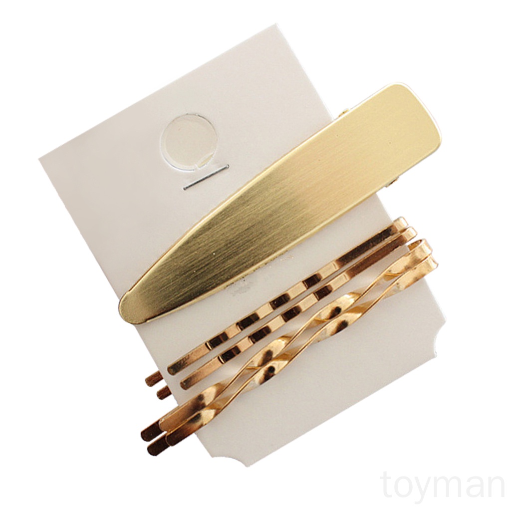 Kẹp tóc kim loại đính hạt ngọc trai giả chống trượt thời trang xinh xắn cho nữ loại 1