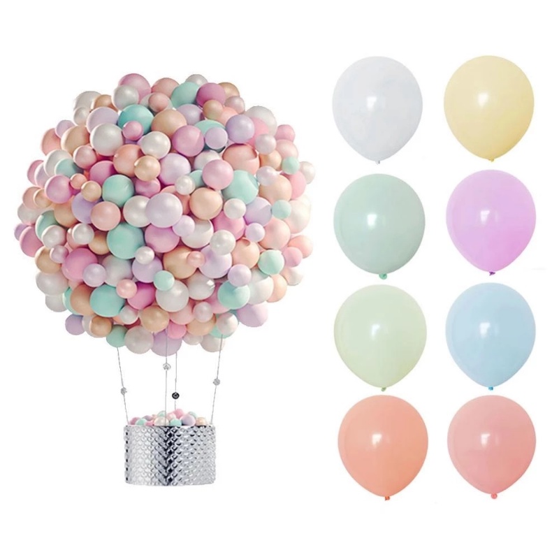 Set 20 Bong Bóng Cao Su 10 Inch Màu Hồng / Trắng Dùng Để Trang Trí Tiệc Sinh Nhật / Tiệc Cưới