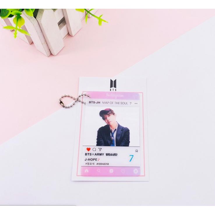 Móc khoá card instagram hình Bangtan map of the soul 7