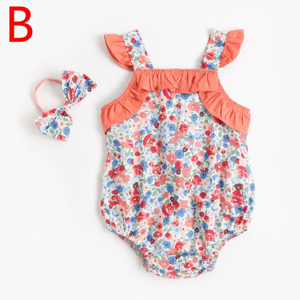 Áo liền quần Sanlutoz họa tiết hoa phong cách công chúa thời trang mùa hè cho bé gái