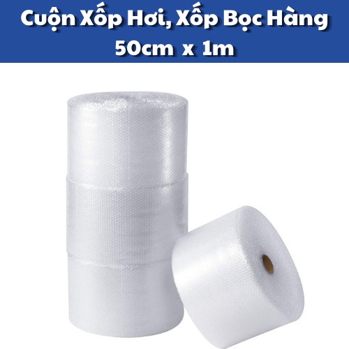 Cuộn xốp hơi đóng gói hàng chống sốc. Bọc gói hàng chắc chắn 50cm x 1m