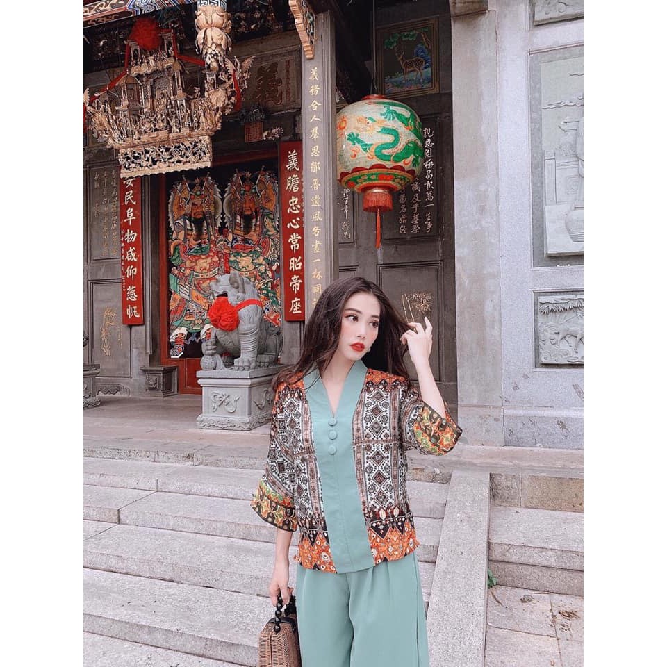 bộ đi chùa nơ hoa cực xinh bomshop888 | BigBuy360 - bigbuy360.vn