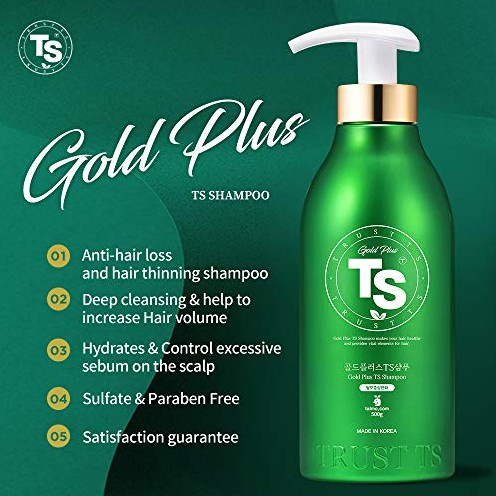 Set Dầu Gội Đầu Ts Gold Plus + Dầu xả Chăm Sóc Tóc 500ml