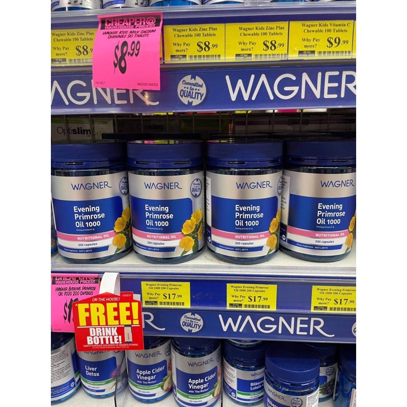 🌸 Tinh dầu hoa anh thảo Wagner Evening Primrose Oil 1000