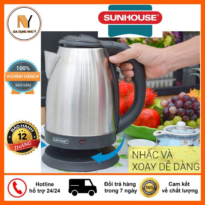 ẤM SIÊU TỐC SUNHOUSE 1,8L SHD1182