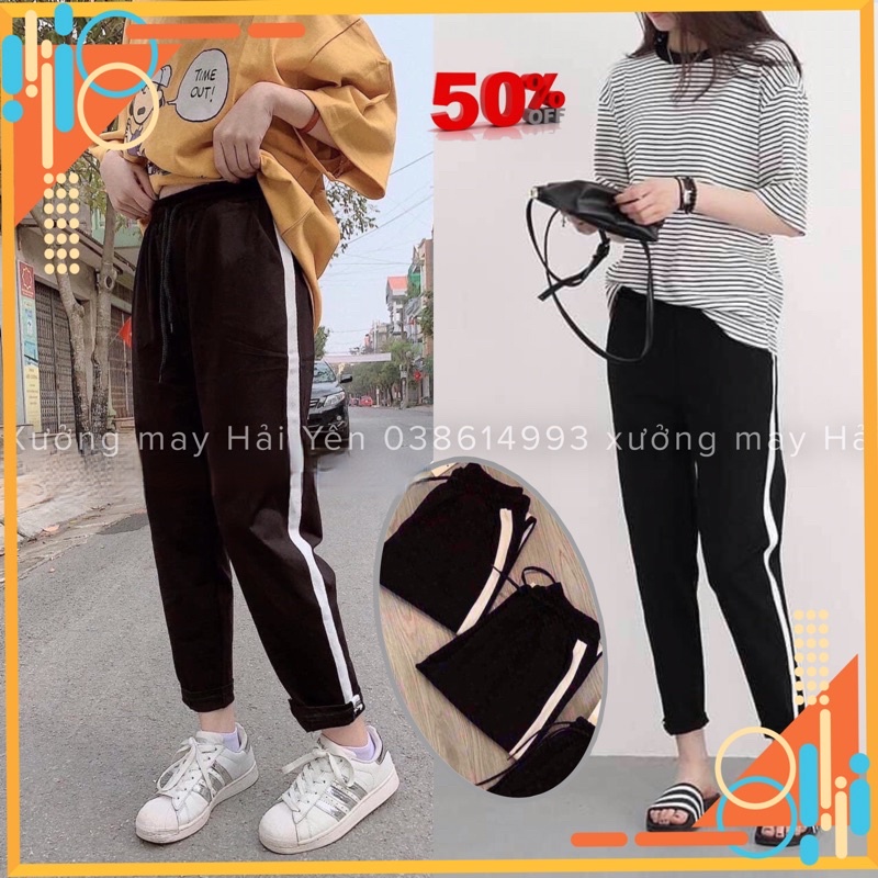 [ Sale 50%] Quần jogerr 1 sọc thể thao chất umi
