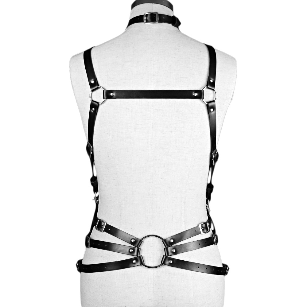 Đai Nịt Ngực Giả Da Màu Đen Thời Trang Cho Nữ