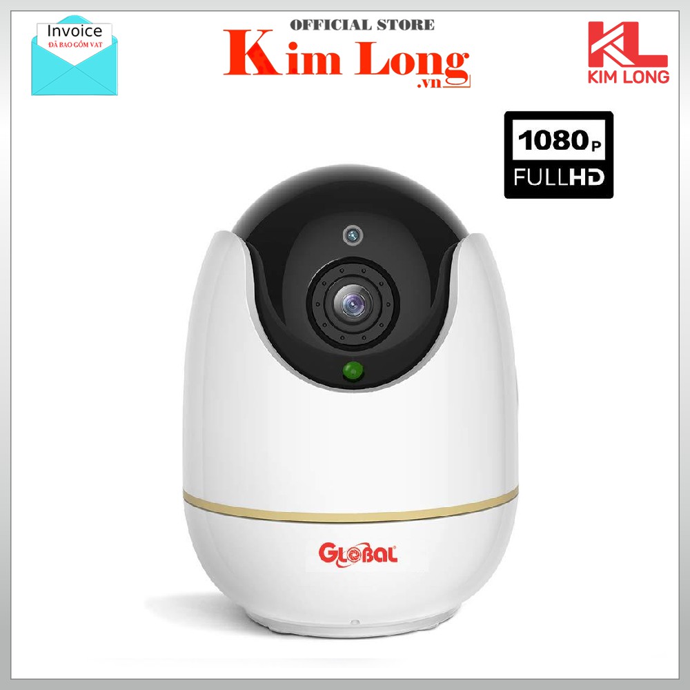 Camera quan sát Global IOT03 1080P Xoay 360 , xoay theo chuyển động, hú - Bảo hành Chính hãng