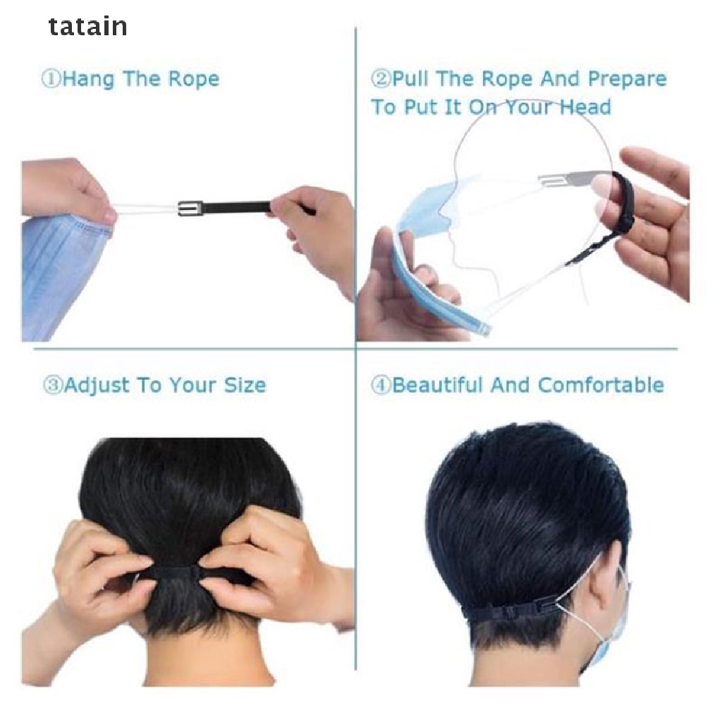 [TAT] 5pcs Mask Extender - Face Mask Extender Strap Ear Loops Relieving Ear Pressure CVX