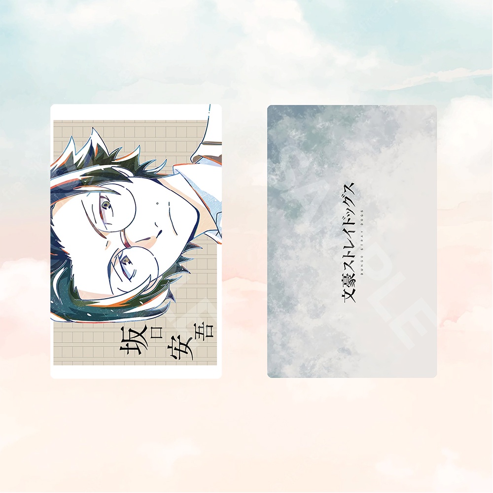 Ảnh card bo góc in hình BUNGOU STRAY DOYS ver ANI-ART Văn Hào Lưu Lạc thẻ bo viền 5*8cm