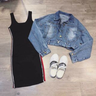Khoác Jean Croptop