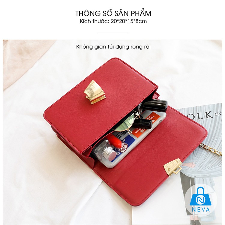 (Mới)Túi nhỏ vuông Retro phiên bản hàn quốc Trẻ Trung NEVA241