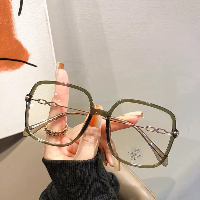 Mắt Kính Gọng Vuông Oversized Chống Bức Xạ TR90