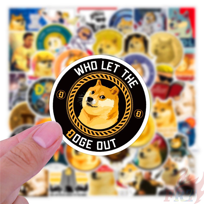 ❉ Dogecoin Series 02 Stickers ❉ 50Pcs/Set DIY Fashion Luggage Laptop Skateboard Decals Doodle Stickers
