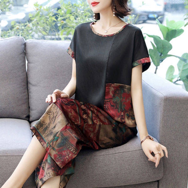 Set Đồ Thời Trang Mùa Hè Năm 2021 Mới Cho Phụ Nữ Trung Niên