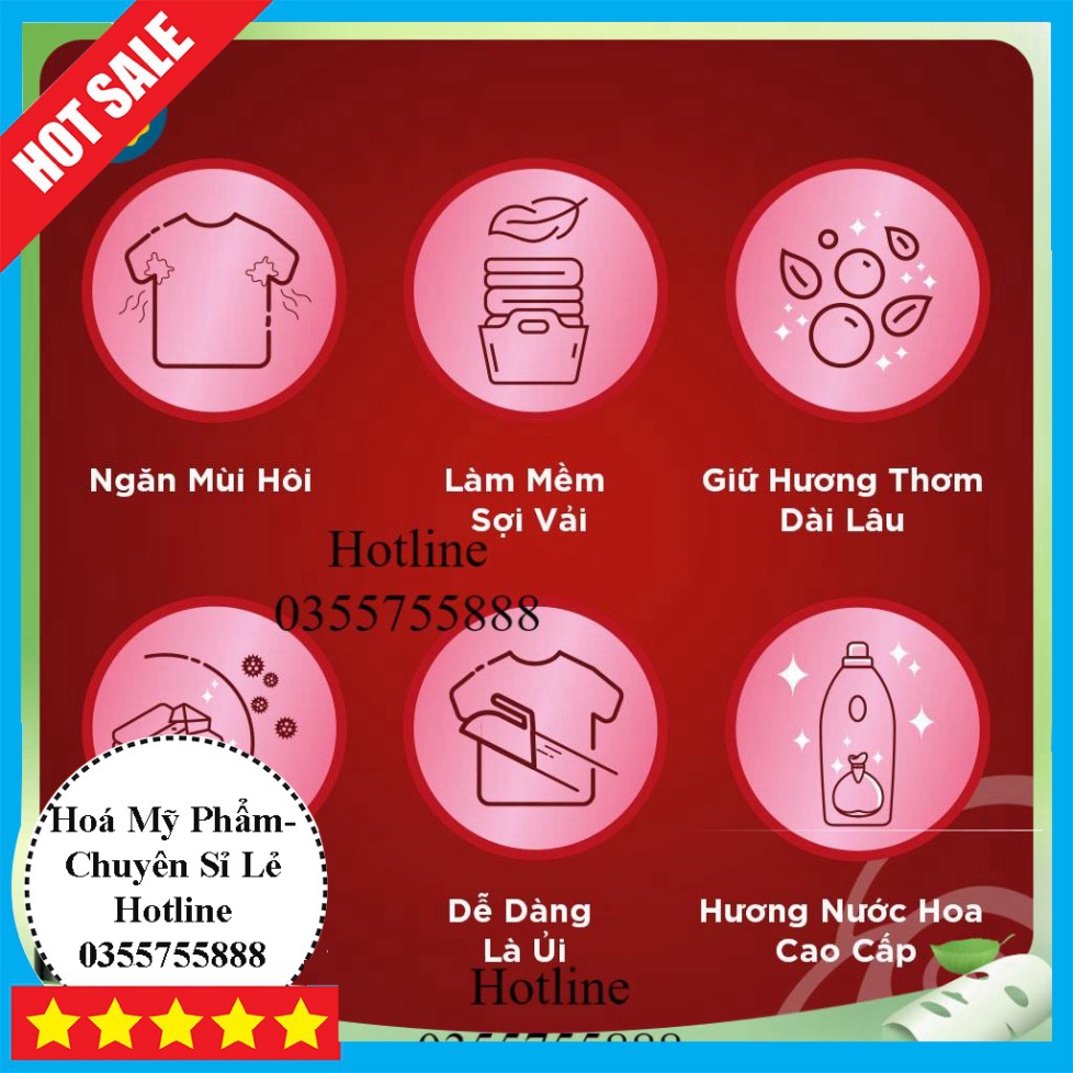 Hoả Tốc Nước xả vải Downy Hương Nước Hoa túi 3L