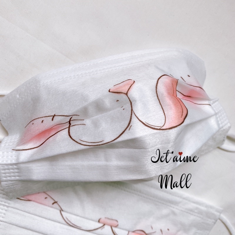 Khẩu trang in hình mũi thỏ - mũi heo siêu đáng yêu- Mỗi cái một túi tiệt trùng riêng