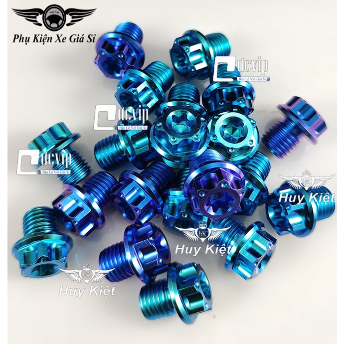 Ốc Chân Kính, Chân Gương Titan GR5 Kiểu Salaya Vương Miện Gắn Tất Cả Dòng Xe Honda, Yamaha MS5245
