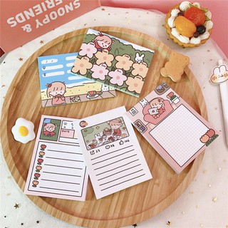 Giấy Note Ghi Chú Cô Gái Dễ Thương 50 Tờ