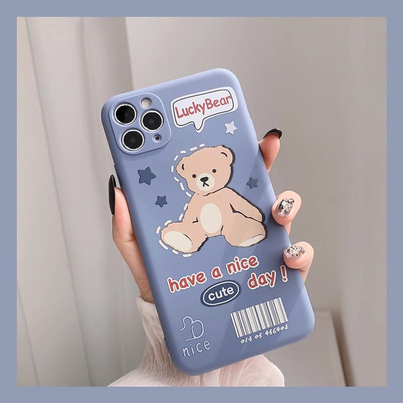 Ốp Lưng Điện Thoại Nhựa Mềm Lucky Bear - CAS2181