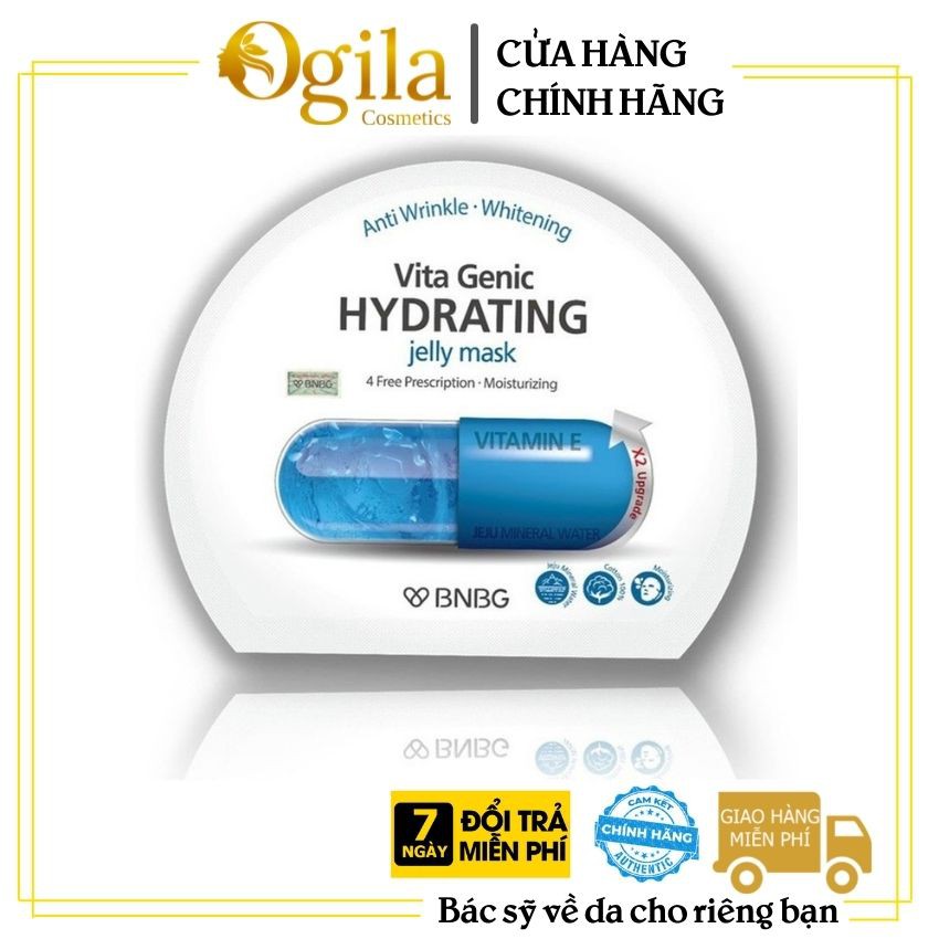 Mặt Nạ Giấy BNBG Hydrating Giúp Dưỡng Ẩm Da Mềm Mượt, Căng Bóng BNBG Vita Genic Hydrating Jelly Mask 30ml (xanh dương)