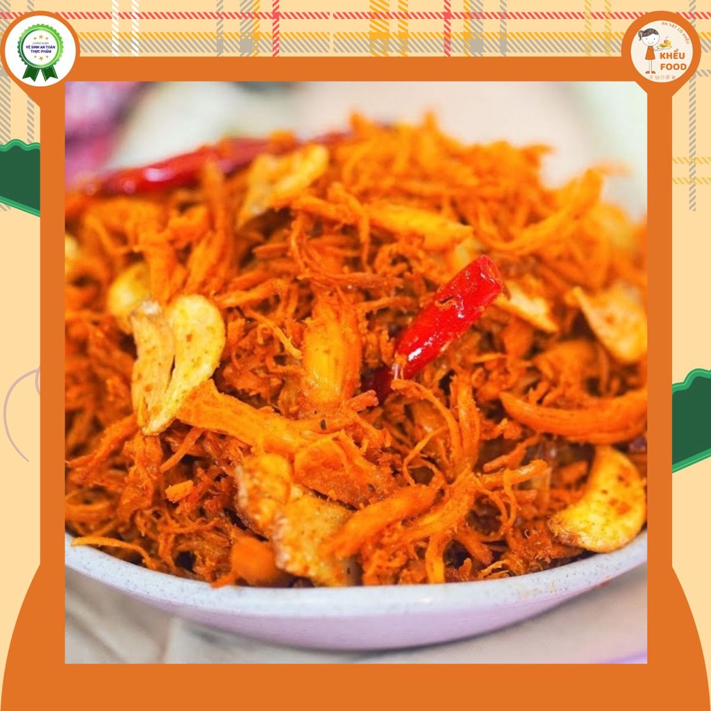 Khô gà bơ tỏi loại ngon hủ 300g - Khều Food | BigBuy360 - bigbuy360.vn