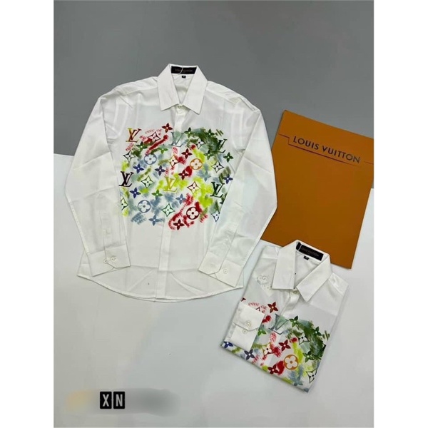 “ HOTREND “ Sơ Mi Trắng Cao Cấp - Áo Sơ Mi Trắng Nam Thêu Hoạ Tiết New