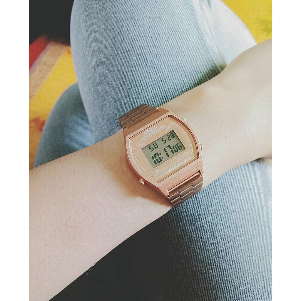 Đồng hồ Nữ Casio B640WC-5ADF, đồng hồ chính hãng, Rose