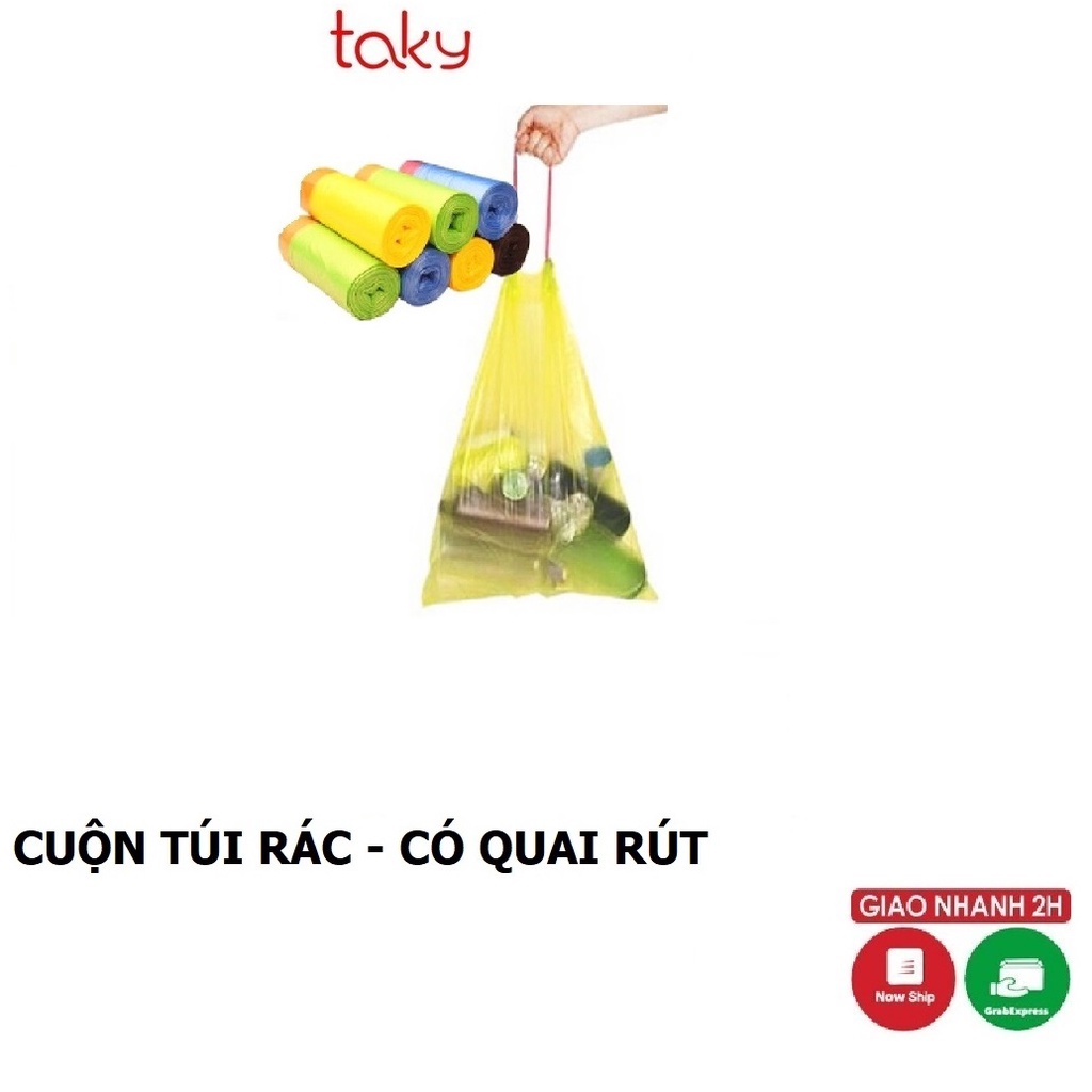 Cuộn Túi Rác - Taky, Nilon Mỏng, Đựng Rác Có Quai, Tiện Dụng, Sạch Sẽ, Sản Phẩm Tiện Ích Cho Gia Đình 5620