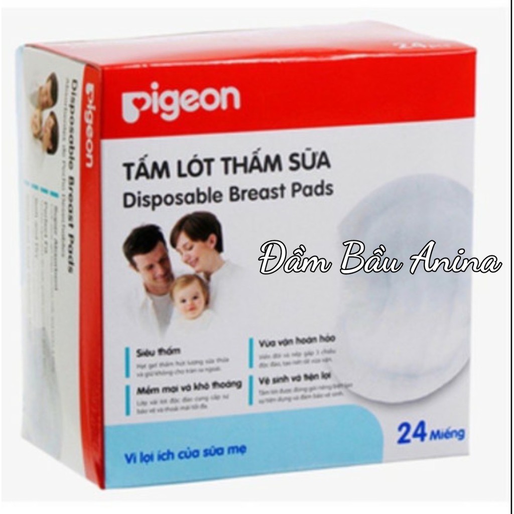 Miếng lót thấm sữa Pigeon Việt Nam đẹp  - miếng lót thấm sữa dùng 1 lần Việt (hộp 24 miếng)