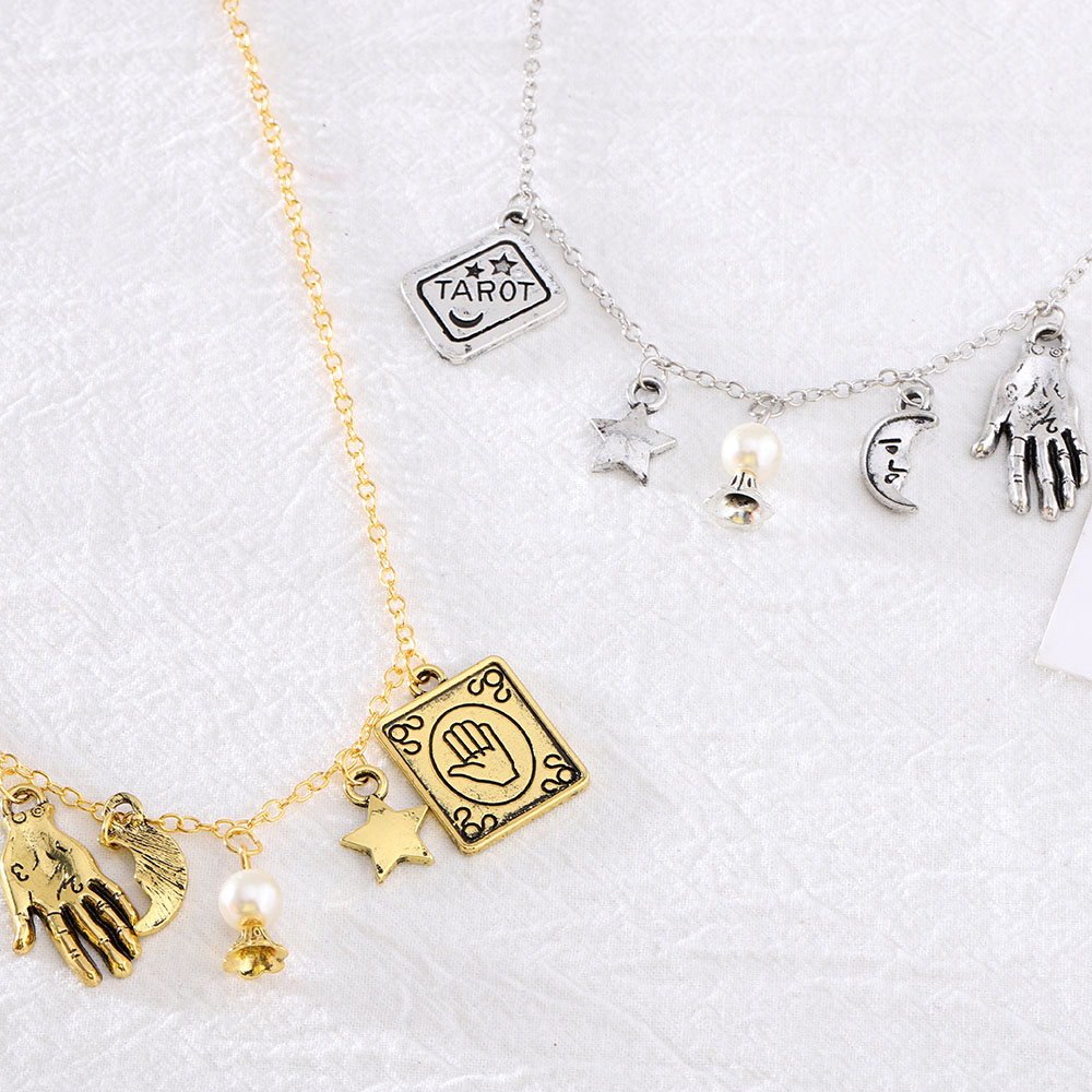 vòng cổ Hợp Kim Đính Ngọc Trai Giả Xinh Xắn COD