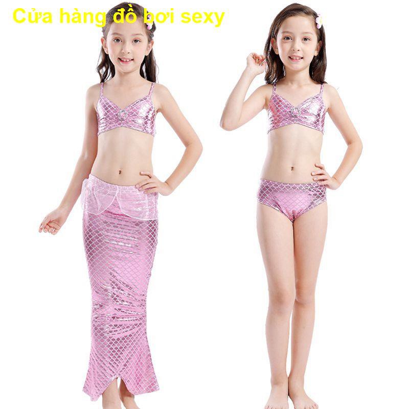 Đồ bơi mùa hè bé gái nàng tiên cá bộ bikini trẻ em đuôi