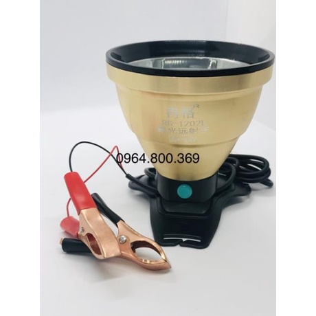 Đèn Pin Siêu Sáng 1202 Kẹp Bình Ác Quy 9V- 24V 300W  Rẻ Vô Địch