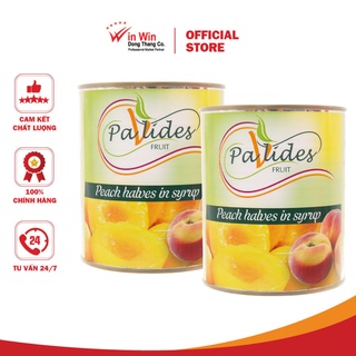 Combo 2 hộp đào ngâm đường pavlides 820g