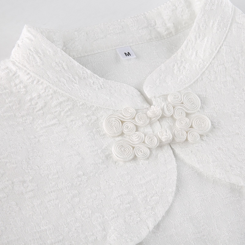 [Augustcloth] Áo tay phồng khoét ngực phong cách Hàn Quốc